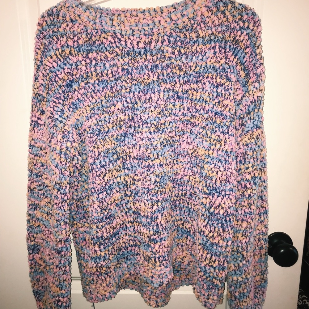 Pink fuzzy sweater